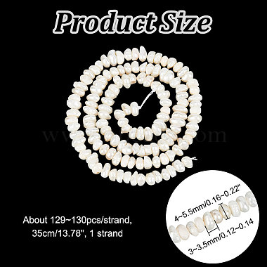 1 Strand Natural Cultured Freshwater Pearl Beads Strands(PEAR-NB0002-10)-2