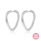 boucles d'oreilles créoles en argent sterling plaqué rhodium anti-ternissement 925(DU0168-1)-1