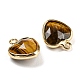 Natural Tiger Eye Faceted Heart Charms(G-Q006-07G-08)-2