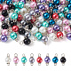 Yilisi 100piezas 8 dijes de conector de cuentas redondas de perlas de vidrio de colores(FIND-YS0001-21)-1