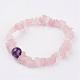 Bracelets extensibles en quartz rose naturel(BJEW-JB02523-01)-1