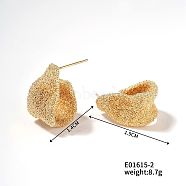 Geometric C-shaped Earrings, Stylish and Versatile, European and American Fashion, Golden, 19x14mm(FE7796-2)