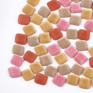 Flocky Resin Cabochons, Square, Mixed Color, 15.5x15.5x5mm(X-FIND-T046-57)