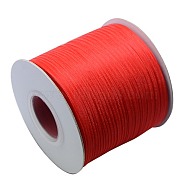 Polyester Organza Ribbon, Orange Red, 1/4 inch(6mm), 400yards/roll(365.76m/group)(ORIB-L001-02-235)
