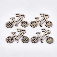Wooden Cabochons, Bicycle, Tan, 43x57x3mm(WOOD-S040-99A)