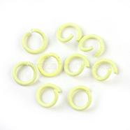Iron Jump Rings, Open Jump Rings, Champagne Yellow, 17 Gauge, 8~8.5x1.2mm, Inner Diameter: 5~6mm(IFIN-F149-F08)