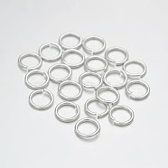 Brass Open Jump Rings, Silver, 23 Gauge, 3x0.6mm, Inner Diameter: 1.2mm, about 22727pcs/500g(KK-E647-17S-3mm)