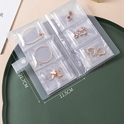 84 Pockets Transparent Jewelry Storage Book, with  Zip Lock Bags, Jewelry Storage Organizer for Rings Necklaces Bracelets Earrings Jewelry Beads, Clear, 21.7x11.5cm(PW-WG24357-01)
