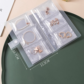 84 Pockets Transparent Jewelry Storage Book, with  Zip Lock Bags, Jewelry Storage Organizer for Rings Necklaces Bracelets Earrings Jewelry Beads, Clear, 21.7x11.5cm