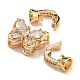 Brass Micro Pave Cubic Zirconia Fold Over Clasps(KK-U037-11G-01)-2