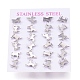304 Stainless Steel Stud Earrings(EJEW-N045-06P)-3