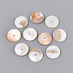 Natural Freshwater Shell Beads, Disc, Heishi Beads, Seashell Color, 12~13x1~1.5mm, Hole: 1mm(BSHE-T014-43C)