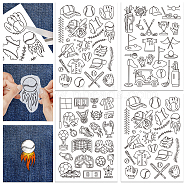 4 Sheets 11.6x8.2 Inch Stick and Stitch Embroidery Patterns, Non-woven Fabrics Water Soluble Embroidery Stabilizers, Mixed Shapes, 297x210mmm(DIY-WH0455-057)