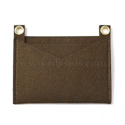 Felt Purse Organizer Insert, Mini Envelope Handbag Shaper Premium Felt, Bag Accessories, with Iron Grommets, Rectangle, Coconut Brown, 12.2x15x0.9cm, Hole: 10mm(FIND-WH0038-16B)