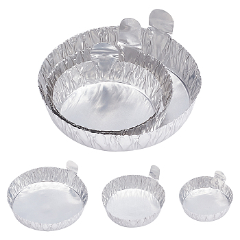 90Pcs 3 Style Aluminum Foil Weighing Dish, for Baking, Platinum, 60x51x14.5mm, 30pcs/style