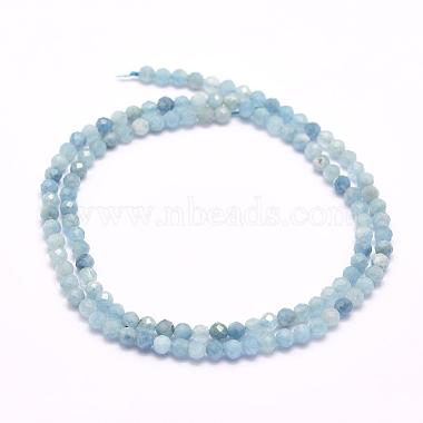 Natural Aquamarine Beads Strands(G-F509-10-4mm)-2