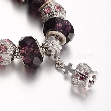 Bracelets en alliage avec perles européennes avec strass(BJEW-L602-25)-3