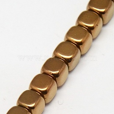 Electroplate Non-magnetic Synthetic Hematite Beads Strands(G-J172-3x3mm-05)-3