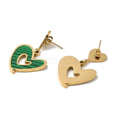 Acrylic Hollow Heart Dangle Stud Earrings(EJEW-E293-06G)-2