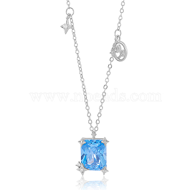Dodger Blue Capricorn Sterling Silver Necklaces