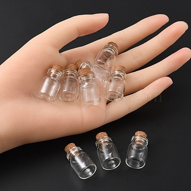 20pcs mini jolies petites bouteilles en verre de pot en verre(AJEW-YW0001-07)-3