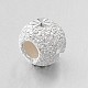 Fancy Cut Textured 925 Sterling Silver Round Beads(STER-E044-39A)-2