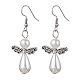 Platinum Alloy & Plastic Dangle Earrings(EJEW-JE05599-01)-1