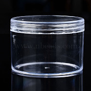 Column Polystyrene Bead Storage Container, for Jewelry Beads Small Accessories, Clear, 8x5.5cm, Inner Diameter: 6.5cm(CON-N011-029)