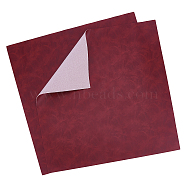 Gorgecraft PVC Leather Fabric, Leather Repair Patch, for Sofas, Couch, Furniture, Drivers Seat, Rectangle, Dark Red, 30x30cm, 2pcs/set(DIY-GF0003-50-05)