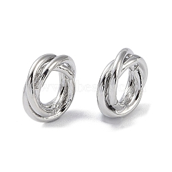 Brass Linking Rings, Wire Wrapping Rings, Platinum, 10.5x10.5x3mm, Inner Diameter: 5mm(KK-B087-03P)