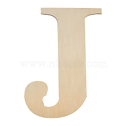 Unfinished Wood Shape, Customizable, Letter, Letter.J, 29.8x16.8x0.23cm(WOOD-CN0001-010J)