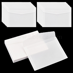 Translucence Paper Envelopes, Blank Envelope, Rectangle, White, 125x175x0.5mm(AJEW-WH0083-25A)