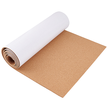 Self Adhesive Cork Sheets, for Kitchen Hot Mats, Cup Mats, Bulletin, Rectangle, Sandy Brown, 2000x400x3mm