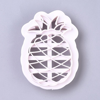 Food Grade Plastic Cookie Cutters, Cookies Moulds, DIY Biscuit Baking Tool, Pineapple, WhiteSmoke, 93x67x20mm