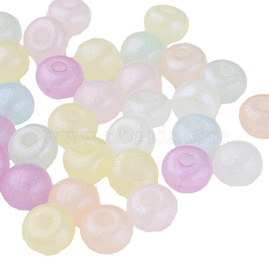 Mixed Color Half Round Acrylic Beads