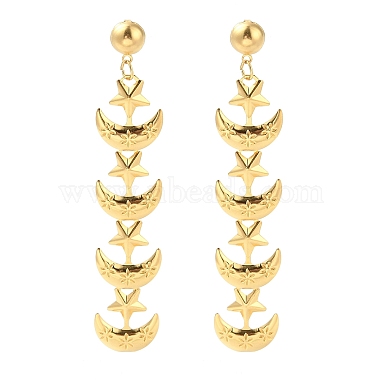 304 boucles d'oreilles pendantes en acier inoxydable(EJEW-P289-06G)-2