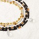 perles de graines de verre scintillantes 5 bracelet de cheville en couches(AJEW-SW00006-04)-2