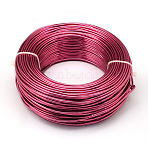 Anodized Aluminum Wire, Bendable Metal Craft Wire, Flexible Craft Wire, for Beading Jewelry Craft Making, Cerise, 17 Gauge, 1.2mm, 140m/500g(459.3 Feet/500g)(AW-S001-1.2mm-03)