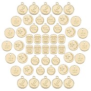 SUNNYCLUE 50Pcs 5 Style Rack Plating Alloy Charms, Cadmium Free & Lead Free, Mixed Shapes, Light Gold, 10pcs/style(FIND-SC0001-59)