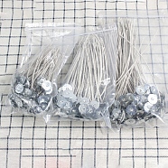 Cotton Candlewick, with Metal Sustainer Tabs, for DIY Candle Making, Bisque, 15cm, 100pcs/set(PW-WG73751-02)