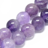Natural Amethyst Beads Strands, Round, 6.5mm, Hole: 0.8mm, about 28pcs/strand, 6.8 inch(17.5cm)(G-G791-11-B01)