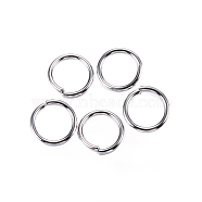 304 Stainless Steel Jump Rings, Open Jump Rings, Stainless Steel Color, 6x0.8mm, 20 Gauge, Inner Diameter: 4.4mm(A-STAS-D448-097P-6mm)