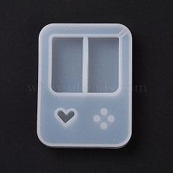 Quicksand Molds, Silicone Keychain Ornament Resin Molds, for UV Resin, Epoxy Resin Craft Making, Rectangle Pattern, 63x47x9mm(SIMO-PW0005-06H)