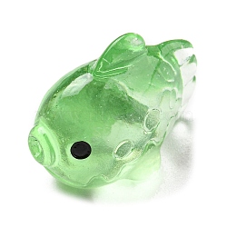 Resin Flounder Ornament, Micro Landscape Fish Tank Decortione, Green, 19x25x14mm(CRES-B016-A04)