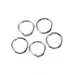 Tarnish Resistant 304 Stainless Steel Jump Rings, Open Jump Rings, Stainless Steel Color, 6x0.8mm, 20 Gauge, Inner Diameter: 4.4mm(A-STAS-D448-097P-6mm)