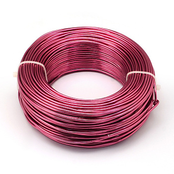 Round Aluminum Wire, Bendable Metal Craft Wire, Flexible Craft Wire, for Beading Jewelry Doll Craft Making, Cerise, 17 Gauge, 1.2mm, 140m/500g(459.3 Feet/500g)