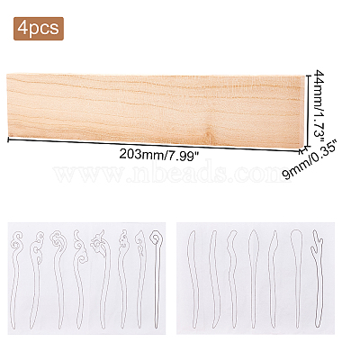 Выводы из палочек для волос из персикового дерева(MAK-WH0012-01)-5