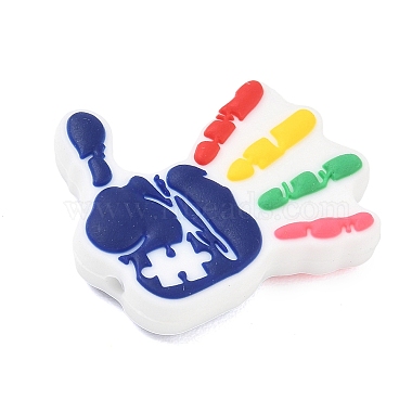 Autism Theme Silicone Beads(SL-CBAF318-D04)-2