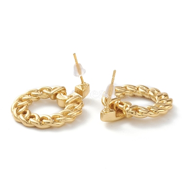 Brass Dangle Stud Earrings(EJEW-A056-12G)-3