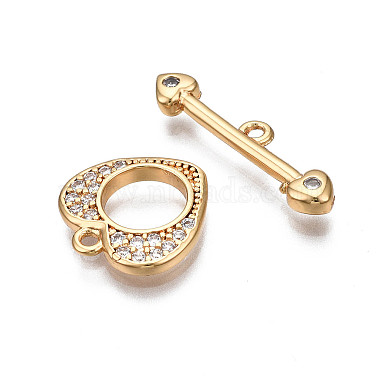 Brass Micro Pave Clear Cubic Zirconia Toggle Clasps(X-KK-Q278-005-NF)-4